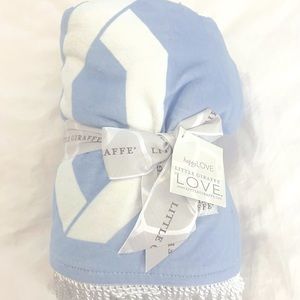 NWT Little Giraffe Bliss Windowpane blue baby blanket
